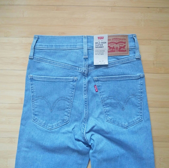 -NWT- Levi's Mile High Super Skinny Jeans 25S - Picture 7 of 15